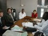 Jeff Vogel, Bryan and Mama Karen visiting with the State Ministry of Agriculture Project Director, Mr Ogunsola in his office